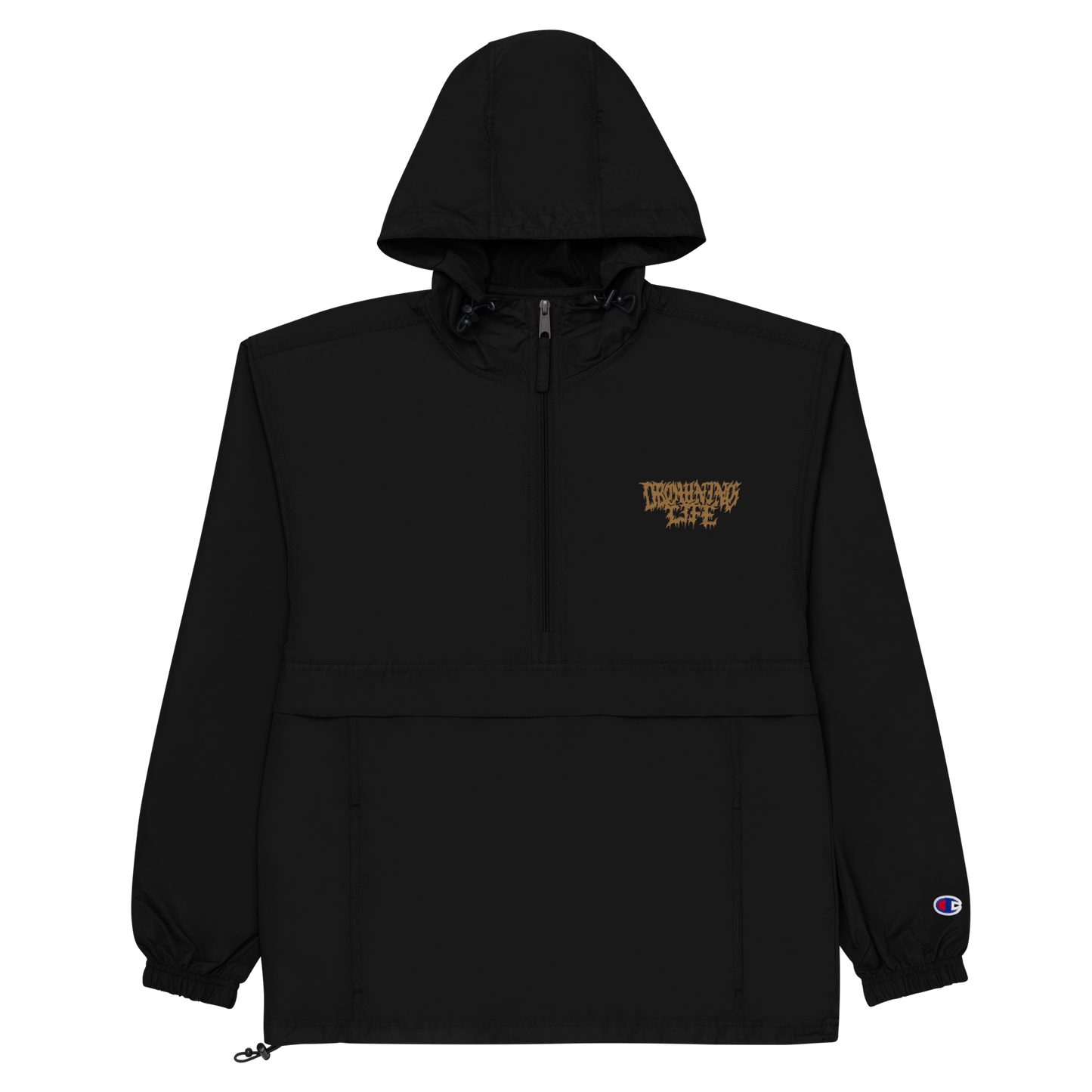 Drowning Life "Logo" - Embroidered Champion Packable Jacket