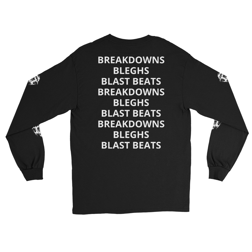 Total  Deathcore "BREAKDOWNS,BLEGHS,BLASTBEATS" - Men’s Long Sleeve Shirt