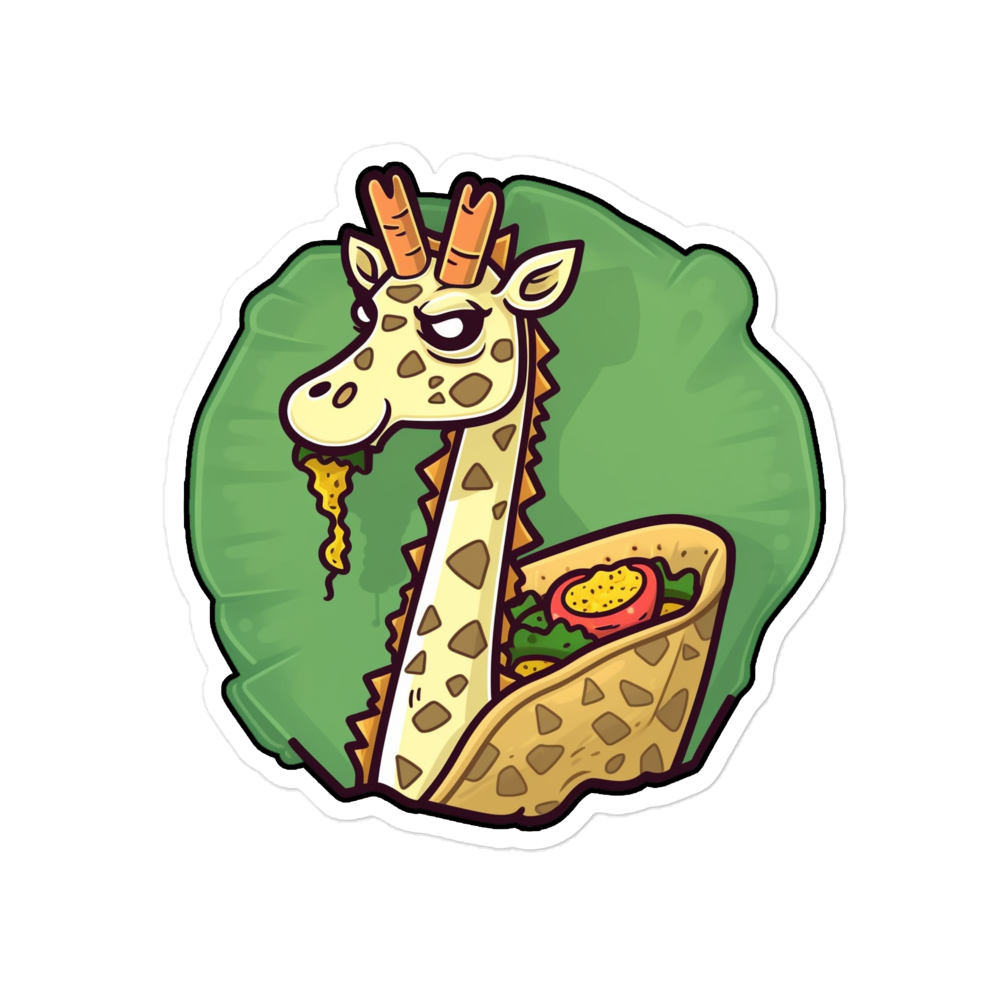 Giraffe Taco - Bubble-free stickers