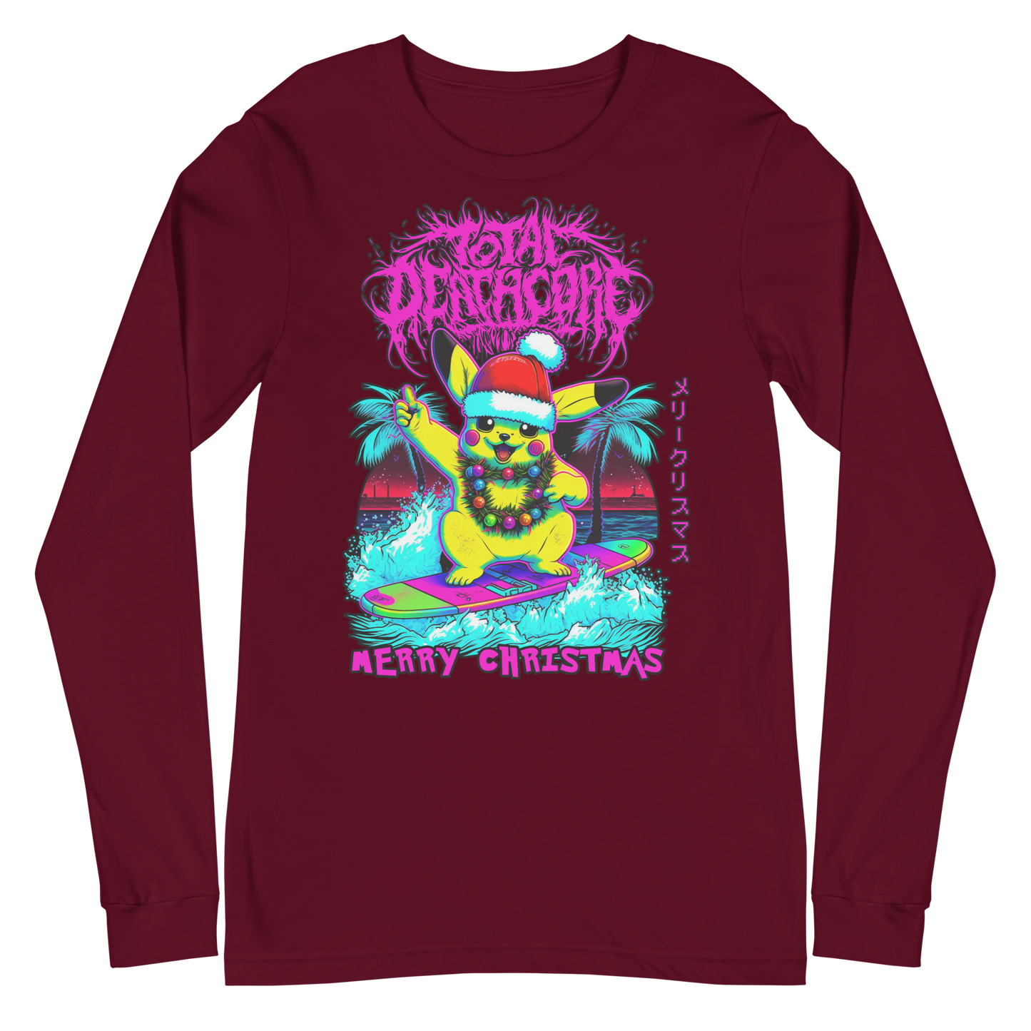 Total Deathcore "Surfs Up Xmas" - Unisex Long Sleeve Tee