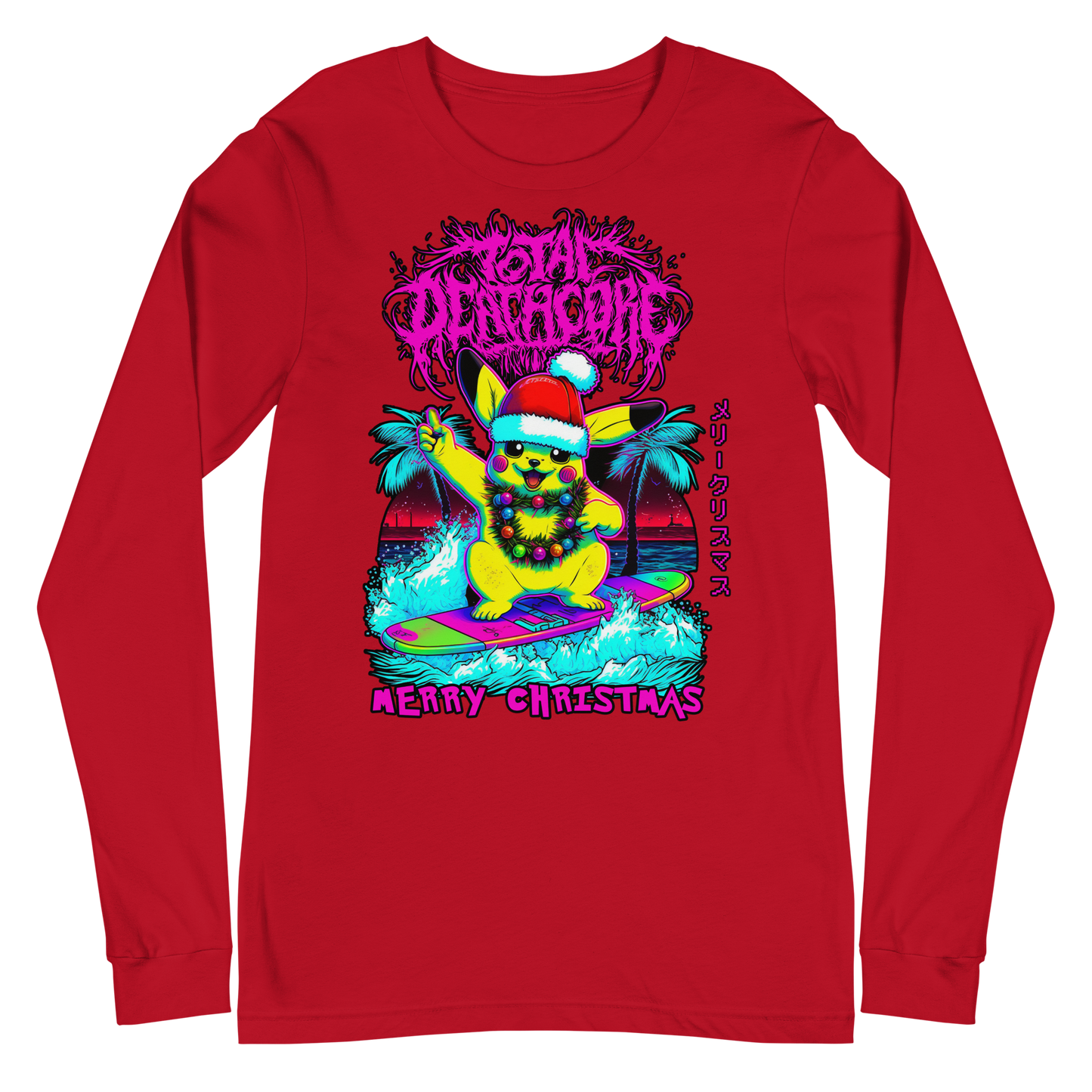 Total Deathcore "Surfs Up Xmas" - Unisex Long Sleeve Tee